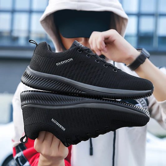 2025 Men Running Walking Knit Shoes Fashion Casual Sneakers Breathable Sport Athletic Gym Lightweight Men Sneakers Casual Shoes