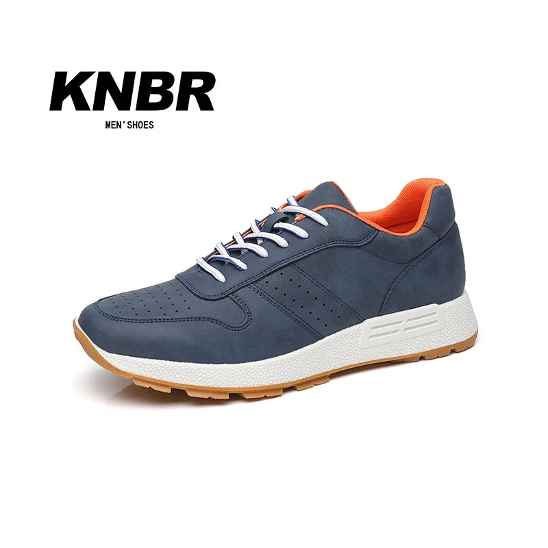KNBR Casual Sneakers Men Trainers Leather Comfy Shoes for Walking Hiking Jogging Sport Men Trainers Men Shoes