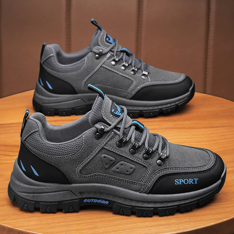 Men's shoes autumn anti slip and wear-resistant construction site work travel shoes outdoor hiking workwear labor protection trendy shoes