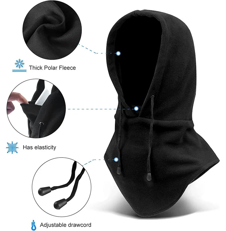 Mens Winter Hat Cold Weather Face Balaclava Hood Outdoor Sports Facewear Windproof Ski Mask
