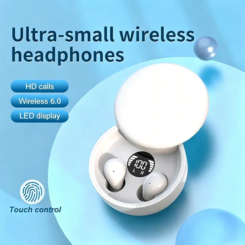 SK26 Invisible 6.0 Bluetooth Wireless Earphones Sleeping Earbuds Work Sports Mini Headphones 4D HIFI Bass Sound Quality Headset