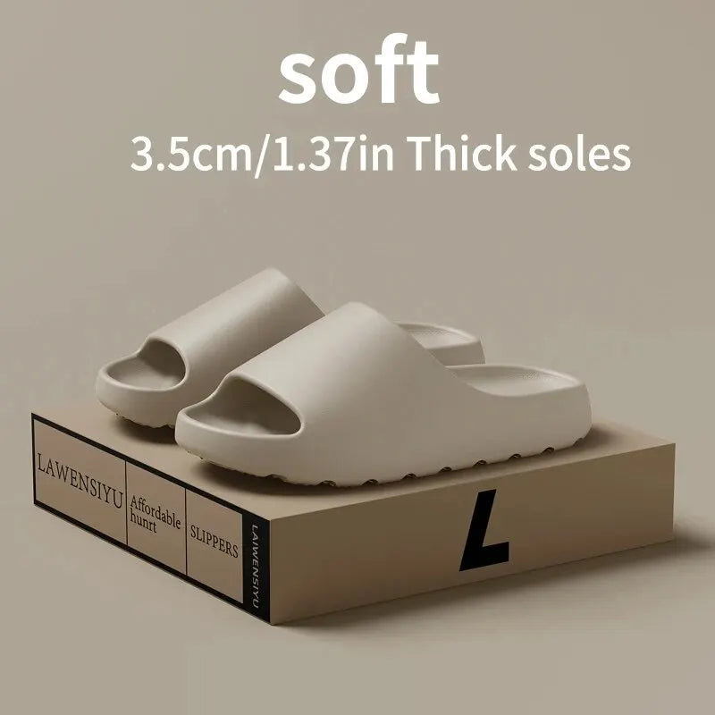 Coconut Slippers Feel like Stepping on Clouds Thick-soled Sandals Summer New Non-slip Wearing Sandals（Shoebox Not Included）