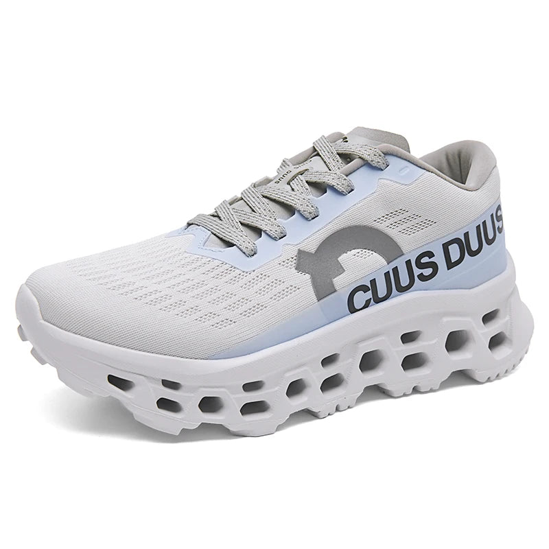 Men's Running Shoes Hollow Cushioning Thick Soled Sneakers Breathable Mesh lightweight Non-Slip Sneakers Outdoor Fitness Shoes