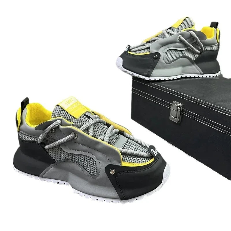 2026 New Summer Men's Shoes Mesh Breathable Sneakers Height Increasing Sports Comfortable Casual Shoes for Men 48 Size Larger
