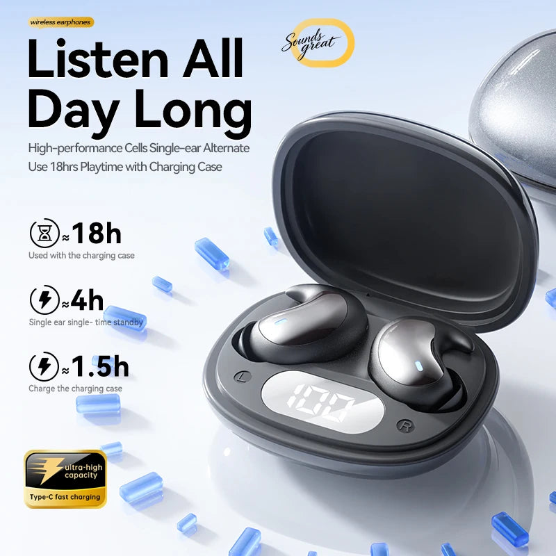 Acer Ohr719 Wireless Bluetooth Headphones Are Mini, Compact, and Comfortable to Wear, and Do Not Put Pressure on the Ears When Sleeping on Your Side. V6.0 Chip, High-Definition Sound Quality, and Come with a 200Mah Charging C