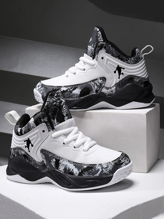 2025 New Boys Brand Basketball Shoes for Kids Sneakers Thick Sole Non-slip Children Sports Shoes Child Boy Basket Trainer Shoes