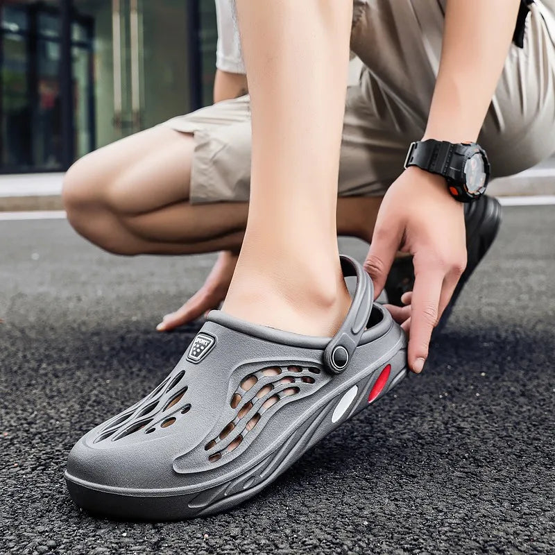 Men Flat sandals Summer Clogs EVA Garden Slippers Hole Shoes Beach Platform Sandals Couple Indoor House Soft Bathroom Slides 49