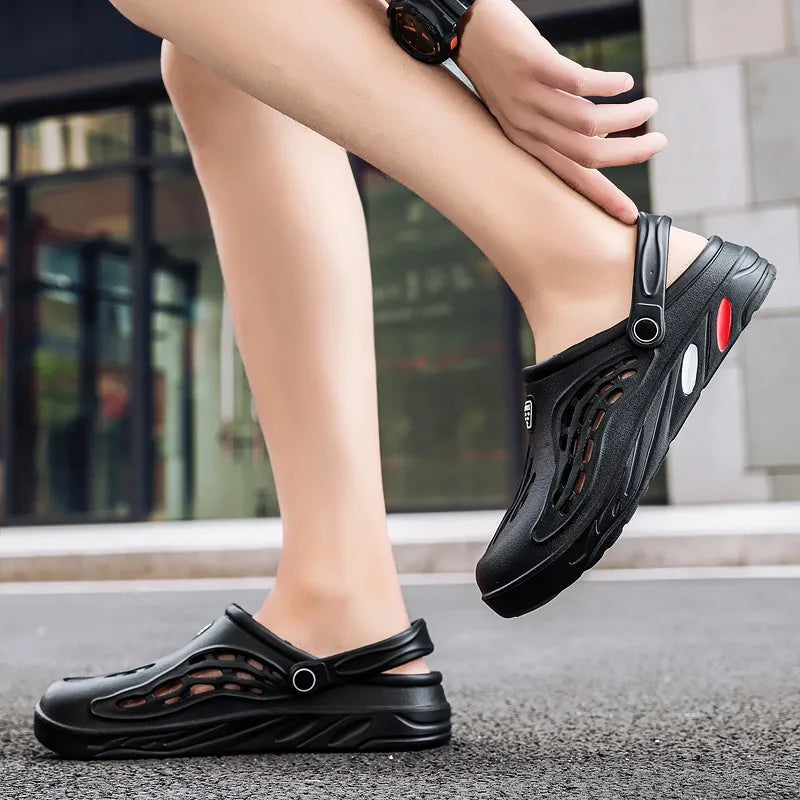 Men Flat sandals Summer Clogs EVA Garden Slippers Hole Shoes Beach Platform Sandals Couple Indoor House Soft Bathroom Slides 49