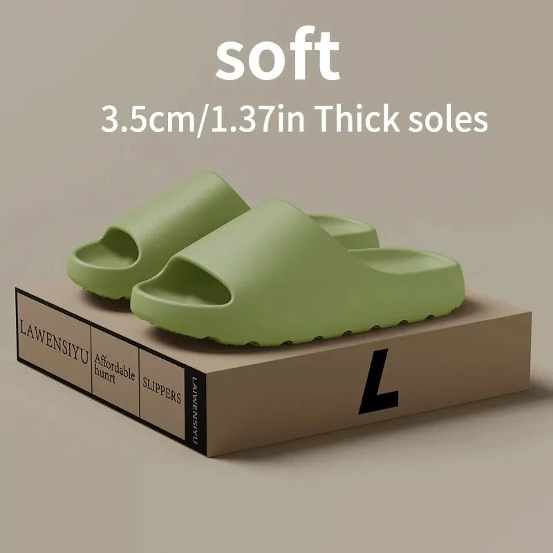 Coconut Slippers Feel like Stepping on Clouds Thick-soled Sandals Summer New Non-slip Wearing Sandals（Shoebox Not Included）