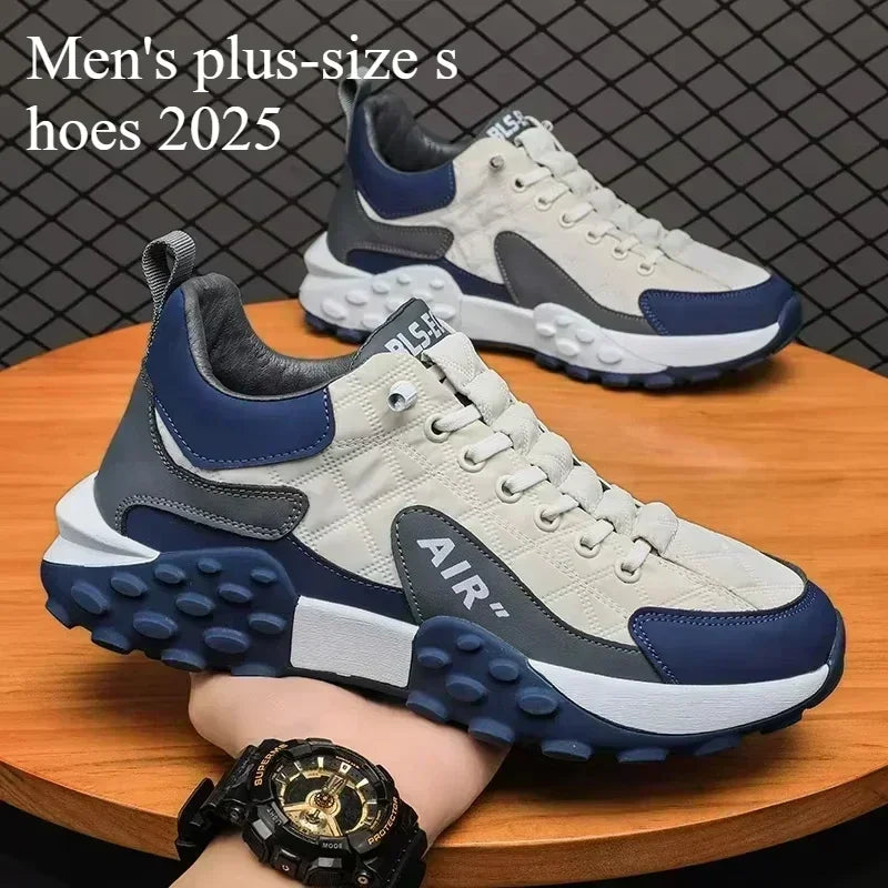 / -Stylish Men's Vulcanize Shoes for Leisure and Running in 2025/ Thick-Soled Casual Sneakers/