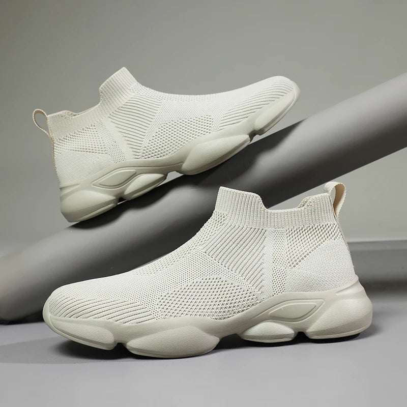 Plus size men's shoes 46 47 48 Summer new men's breathable knitted shoes leisure sports socks single shoes one pedal mesh shoes