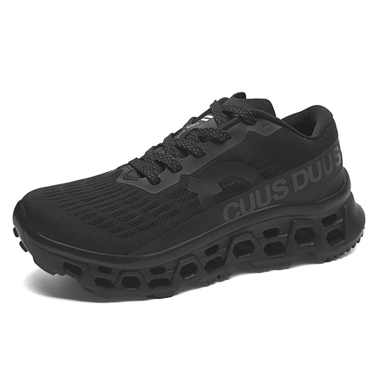 Men's Running Shoes Hollow Cushioning Thick Soled Sneakers Breathable Mesh lightweight Non-Slip Sneakers Outdoor Fitness Shoes