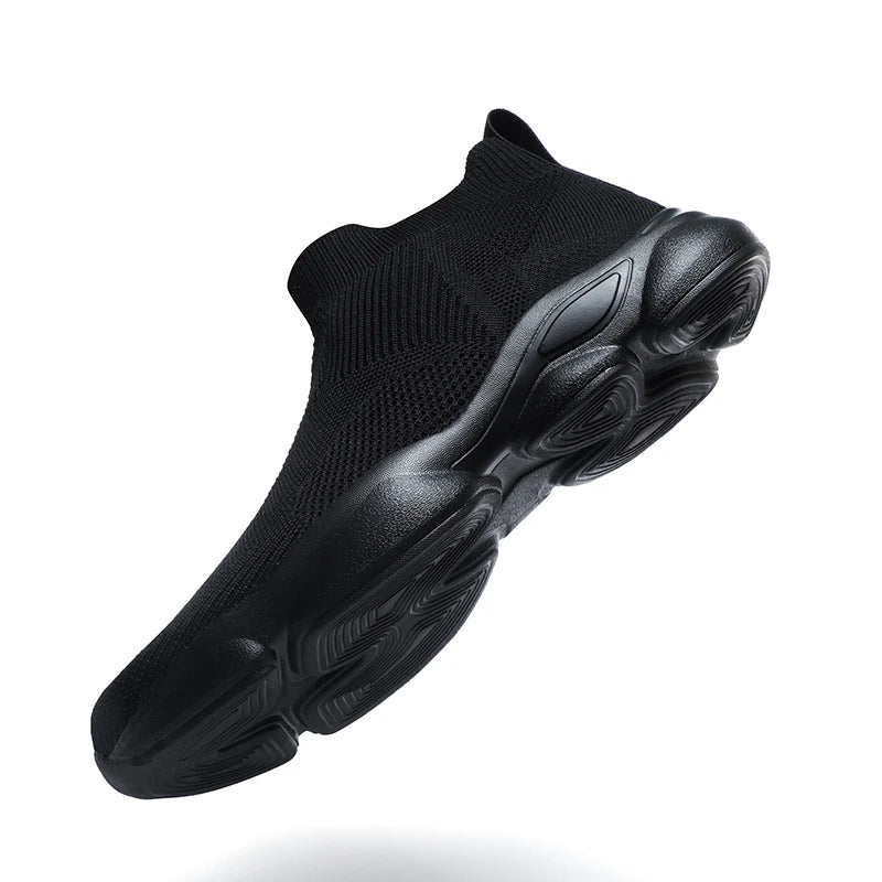 Plus size men's shoes 46 47 48 Summer new men's breathable knitted shoes leisure sports socks single shoes one pedal mesh shoes