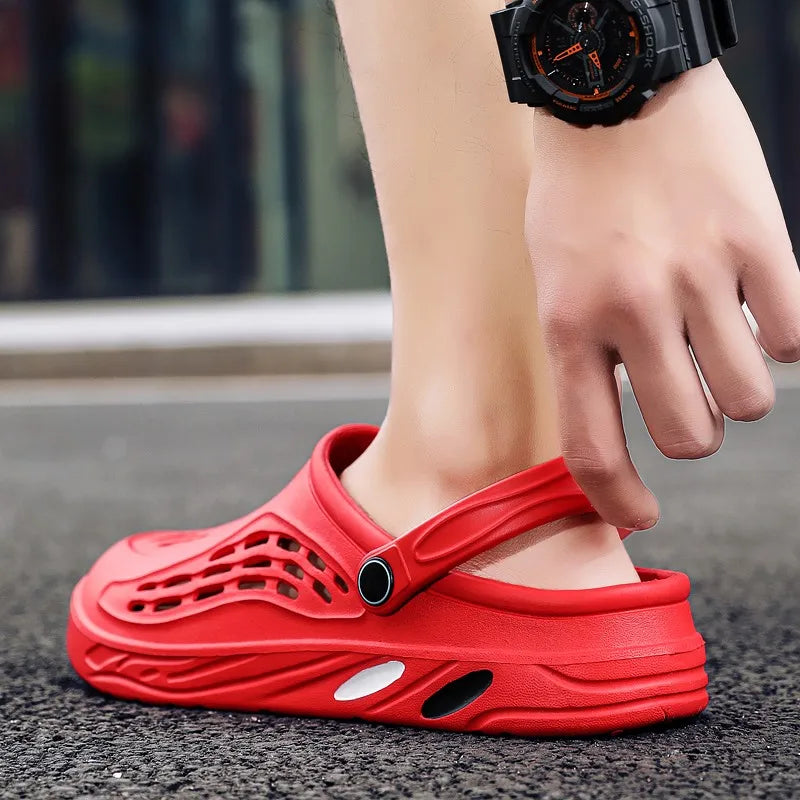 Men Flat sandals Summer Clogs EVA Garden Slippers Hole Shoes Beach Platform Sandals Couple Indoor House Soft Bathroom Slides 49