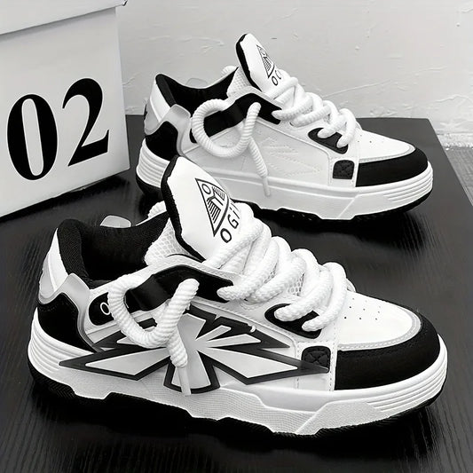 New Shoes Men Autumn Casual Platfrom Sneakers Trend Luxury Men Designer Skateboard Shoes Outdoor Lace-up Vulcanized Shoes Hombre