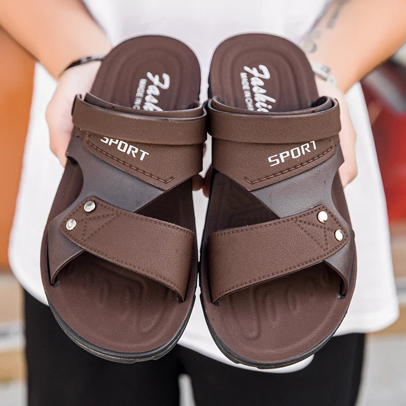 Summer Casual Men's Sandals Trend Slippers Man Outdoor Beach Shoes Male Classic Sandals Slippers For Men Large Size 47 2027