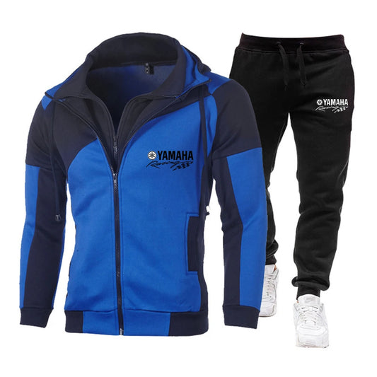 Yamaha logo printed hoodie, motorcycle jacket, sportswear pullover, fashionable bicycle jacket, men's custom zipper set