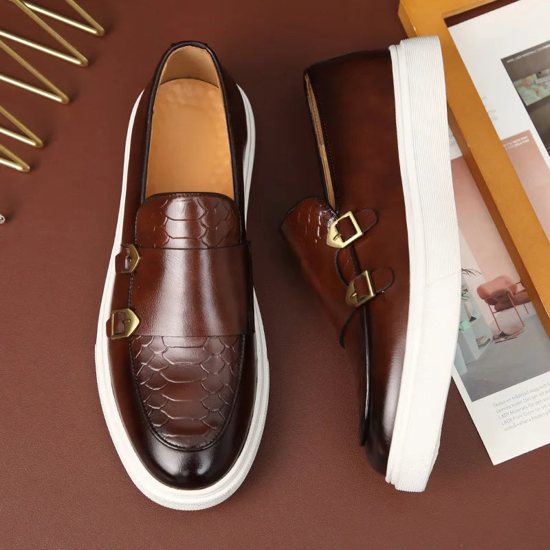 Loafers For Men Luxury Brand Genuine Leather Casual Driving Shoes Fashion Work Designer 2024 New Arrival Original Big Size 38-46